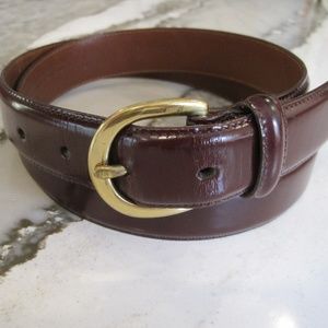 Coach burgundy 34 inch belt style 3921